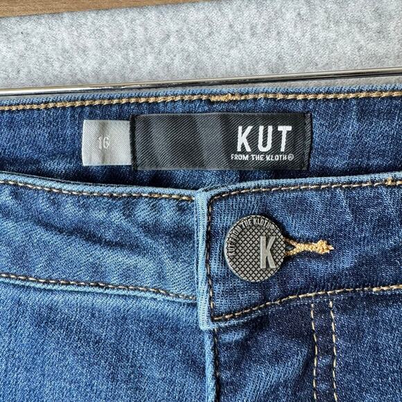 Kut From Kloth Jeans Catherine Fab Ab High Rise Womens 16 Dark Wash Boyfriend - Picture 4 of 13